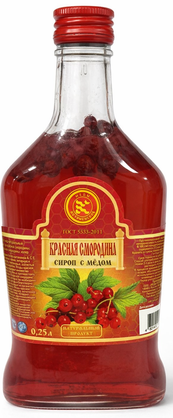 Сироп "Красная смородина с медом" 0,25л