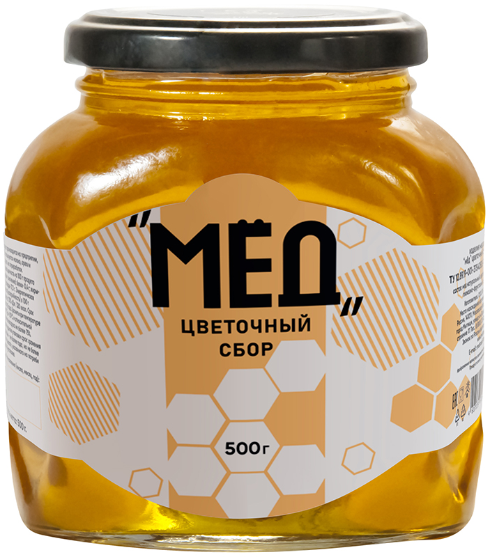 Мёд Цветочный сбор 500 гр (стекло)
