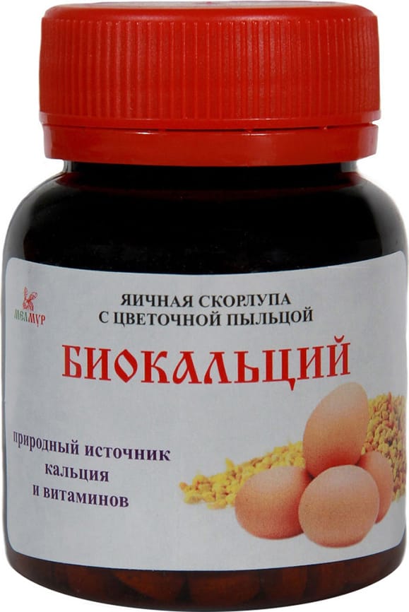 Яичная скорлупа с цветочной пыльцой БИОКАЛЬЦИЙ (73 г)